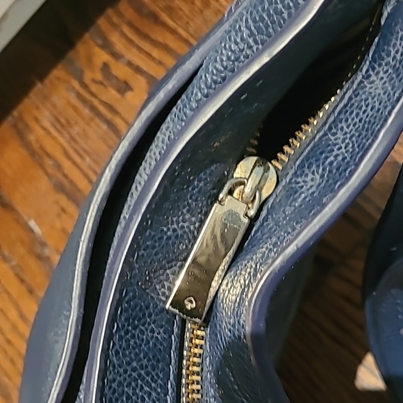 Kate Spade Navy Leather "Orchard Street - Small Hemsley" Crossbody Bag - Picture 10 of 16